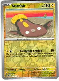 Stunfisk Reverse Holo 64/191 Pokemon SV: Surging Sparks - Image 1