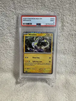 Miraidon : Pokemon : McDonald's M24 EN 2025 : 003/015 : PSA 9 MINT 003 Holo - Image 1