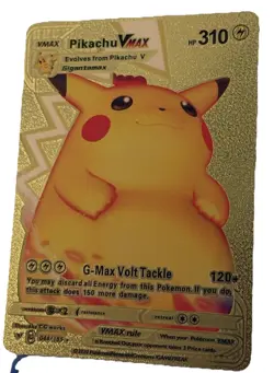 Pokemon Pikachu VMAX Ultra Rare Gold Foil 044/185 Vivid Voltage HP310 EN 2020 - Image 1
