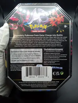 2023 Pokemon Crown Zenith Galarian Moltres Tin SEALED - Image 5