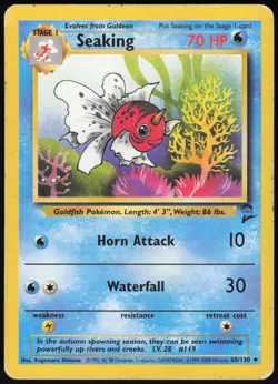 Seaking 60/130 Uncommon Base Set 2 Pokemon Moderately Played - Image 1
