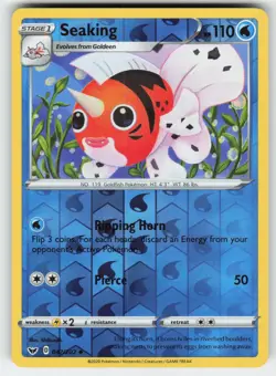 Seaking 047/202 Uncommon Sword & Shield Pokemon Reverse Holo Near Mint - Image 1