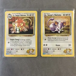 Pokemon TCG - Lt. Surge's Rattata / Raticate 034 - CLB Pokemon Classic - NM - Image 1