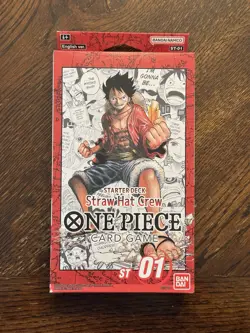 One Piece TCG Factory Sealed Starter Deck ST-01 Straw Hat Crew English Edition - Image 1