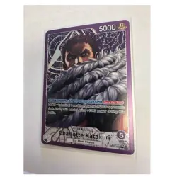 Bandai One Piece Card Game Charlotte Katakuri OP11-062 Leader 5000 5 Purple Foil - Image 1