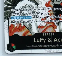 ST30-001 Luffy & Ace Alt Art Leader (Parallel) English One Piece TCG - Image 3