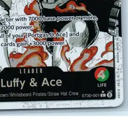 ST30-001 Luffy & Ace Alt Art Leader (Parallel) English One Piece TCG - Image 5
