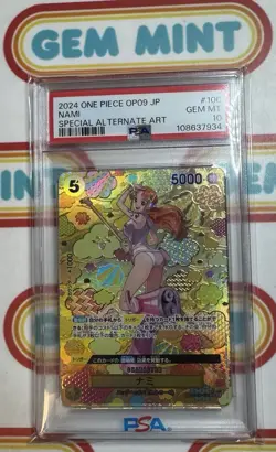 Special Alternate Art Nami One Piece 2024 OP09 Japanese SP OP08-106 SR PSA 10 - Image 1
