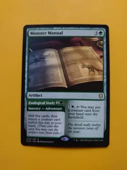 Monster Manual. CLB 242/361 Artifact Magic the Gathering Card. - Image 1