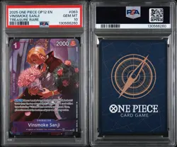 2025 One Piece Vinsmoke Sanji OP12 Treasure Rare PSA 10 #063 - Image 3