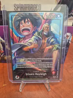 Namco One Piece CCG Silvers Rayleigh OP12-001 Legacy Leader Foil Alt Art 5000 - Image 1