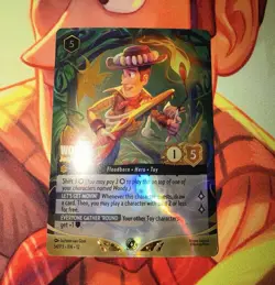 Ravensburger Disney Lorcana TCG Woody - Jungle Guide Foil 54/P3 SR Amber - Image 1