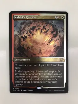 Nahiri's Resolve Etched Foil MTG Magic the Gathering Card NM Near Mint March MAT - Image 1