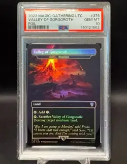 🌈 Valley Of Gorgoroth - MTG #376 - Lord of the Rings LOTR - PSA 10 - GEM MINT - Image 1