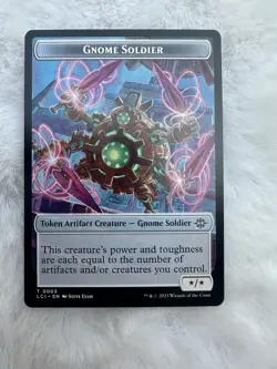 English MTG Regular Gnome Soldier Token The Lost Caverns of Ixalan M - Image 1