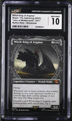 2023 Magic The Gathering LOTR Witch-king Angmar Showcase Non Foil CGC 10 - Image 1