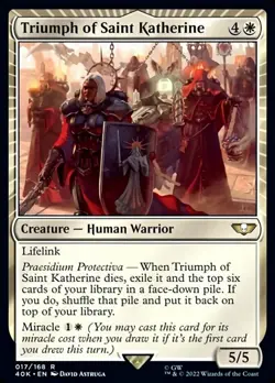 Triumph of Saint Katherine Magic mtg NM-Mint, English Warhammer 40k x1 - Image 1