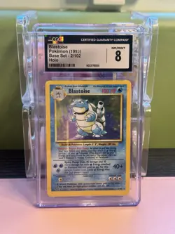 CGC 8 Blastoise 1999 Base Set 2/102 Holo Pokemon Card - Image 1