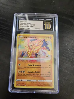 Pokemon TCG Zamazenta Vivid Voltage 102/185 Holo Amazing Rare CGC 10 - PRISTINE - Image 1