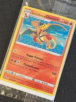 Sealed BIG SWIRL!!! Special Delivery Charizard SWSH075 Pokemon Center Promo - Image 1
