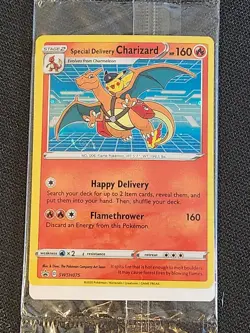 Sealed BIG SWIRL!!! Special Delivery Charizard SWSH075 Pokemon Center Promo - Image 2