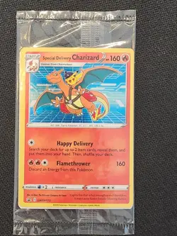 Sealed BIG SWIRL!!! Special Delivery Charizard SWSH075 Pokemon Center Promo - Image 3