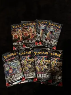 Stellar Crown Pokemon TCG Lot of 8 Booster Packs - Image 1