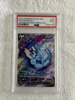 2021 Pokemon Vaporean V Black Star Promo 181 PSA 9 Free Shipping - Image 1