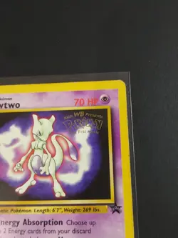 Pokemon TCG Mewtwo Black Star Promo #3 the First Movie WOTC 1999 HP - Image 3