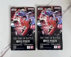 (2)One Piece OP-16 The Time of Battle Sleeved Booster Pack English Sealed New - Image 1