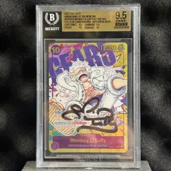 2023 ONE PIECE MONKEY D LUFFY OP05-119 GEAR 5 SEC ALT BGS 9.5 AUTO Signed - Image 1