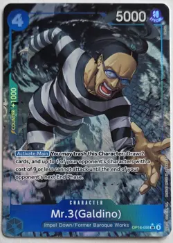 One Piece OPTCG English Mr. 3 (Galdino) OP16-056 SR* Alternate Art - NM - Image 1
