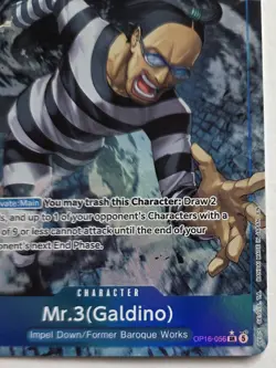 One Piece OPTCG English Mr. 3 (Galdino) OP16-056 SR* Alternate Art - NM - Image 5