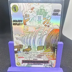 Bandai Gum-Gum Golden Rifle OP08-116 SEC Secret Rare Alt Art Foil Eng - Image 1