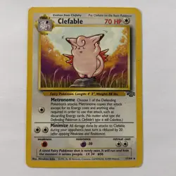 Clefable 17/64 Jungle Set Non Holo Rare Pokemon WOTC Played MP TCG Card - Image 1