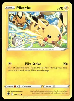 2022 Sword & Shield Series - Trick or Trade Pikachu Common #49 - Image 1