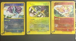 Nintendo Pokemon TCG e-Reader Holo 3-Card Lot Suicune/Raikou/Entei 2002 - Image 1