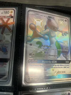 Mewtwo GX SV59/SV94 Hidden Fates Shiny Vault Full Art Shiny Holo Rare Card - Image 2
