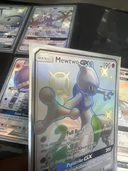 Mewtwo GX SV59/SV94 Hidden Fates Shiny Vault Full Art Shiny Holo Rare Card - Image 5