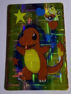 Pocket Monster Anime Charmander- Bandai Cardass Sticker Pokemon Card -Foil- 1998 - Image 1