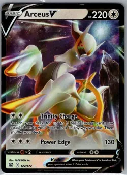 Arceus V 122/172 SWSH09: Brilliant Stars - Pokemon Card - NM - Image 1
