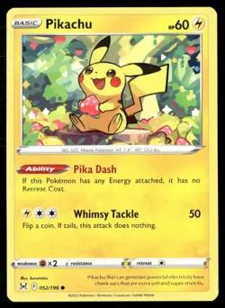 2022 Sword & Shield - Lost Origin Pikachu Basic/Common #52 - Image 1
