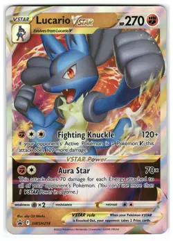 Lucario VSTAR SWSH214 JUMBO CARD Holo Promo Sword & Shield Promo Pokemon LP - Image 1