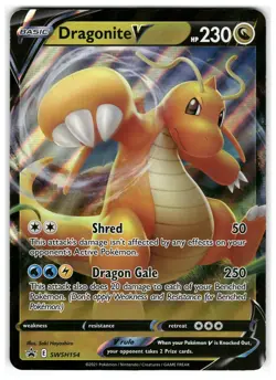 Dragonite V SWSH154 JUMBO CARD Holo Promo Sword & Shield Promo Pokemon LP - Image 1