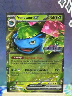Blastoise Ex 030/142 + Venusaur Ex 001/142 Sv07: Stellar Crown Stamped Promo - Image 2