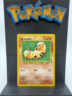 Pokemon Neo Destiny TCG Growlithe Card 68/105 Unlimited Common - Image 1