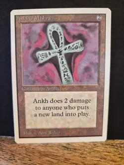 MTG Ankh of Mishra Artifact Amy Weber Unlimited Magic the Gathering - Image 1