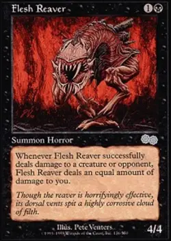1x Flesh Reaver MTG - Urza's Saga - Heavy Play - Image 1