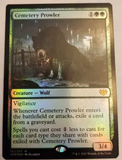 Cemetery Prowler VOW #191 Mythic Foil NM+ - Image 1