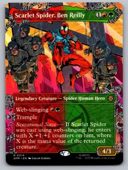 Scarlet Spider, Ben Reilly (Borderless) 214 Marvel's Spider-Man MTG - Image 1